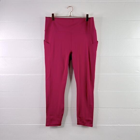 FABLETICS Hot Pink Oasis PureLuxe High Waist Pocket Workout Gym Leggings Size XL - Picture 1 of 11